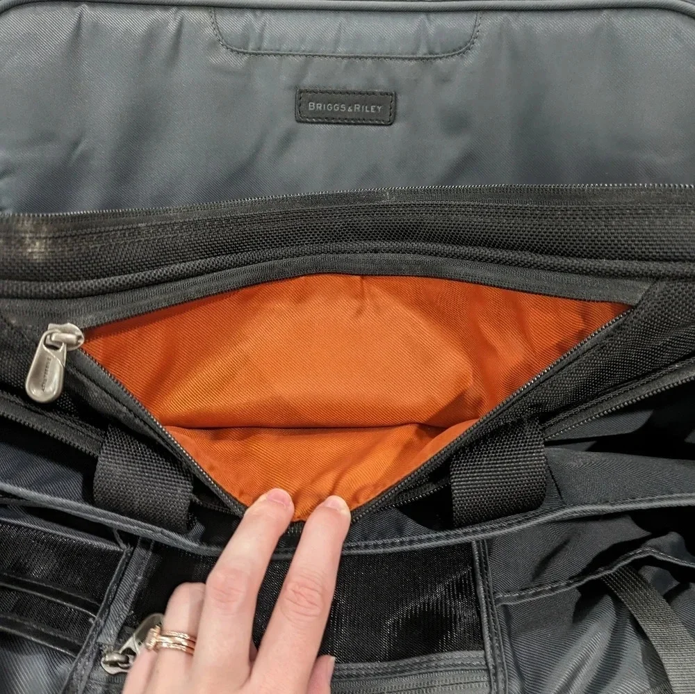 Briggs Riley Black Nylon Briefcase Laptop‎ Bag Business Travel Messenger